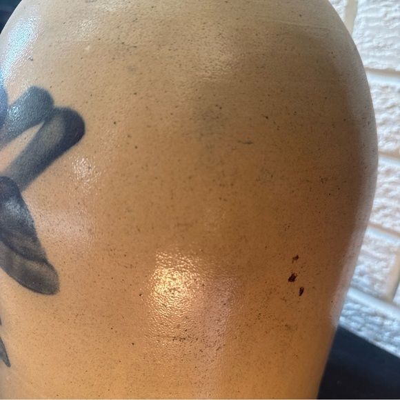 Stoneware Jug- 2 Gal Pegannon & Co WholesaleMontreal Antique 1800's. Cobalt Blue - Picture 2 of 14